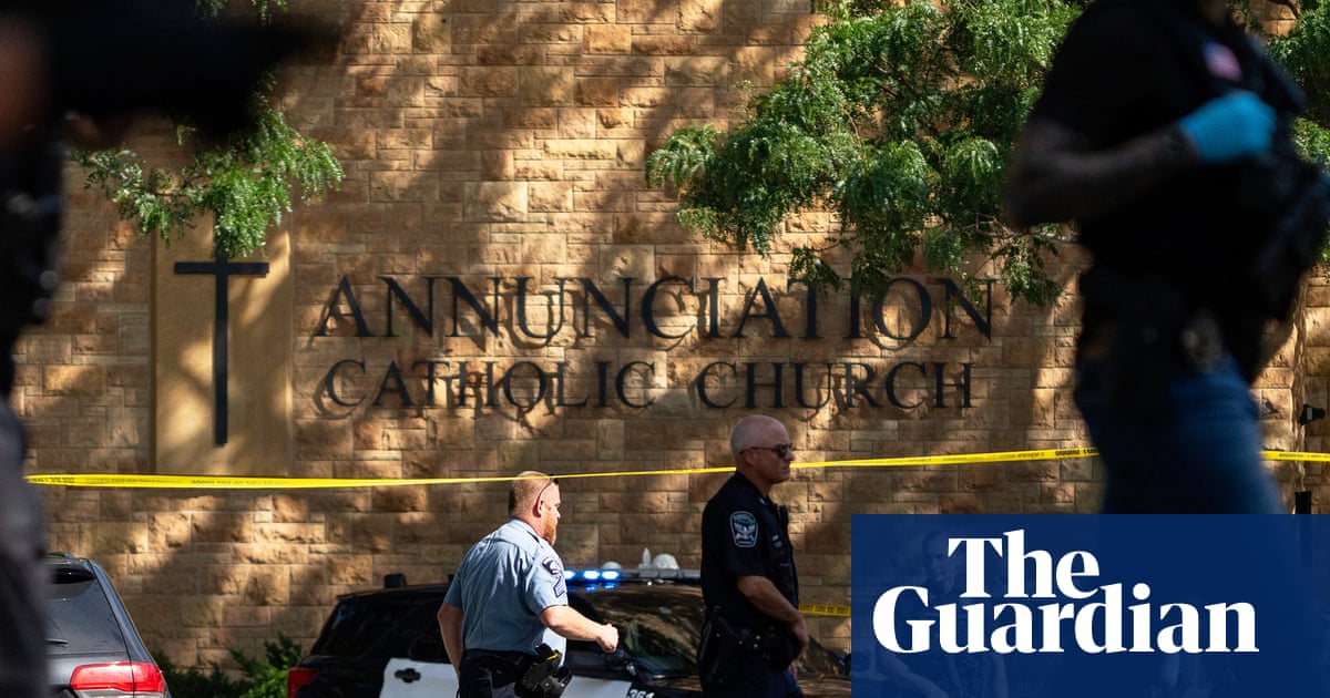 Tim Walz says deadly Minneapolis school shooting ‘unthinkable but all too common’ – video