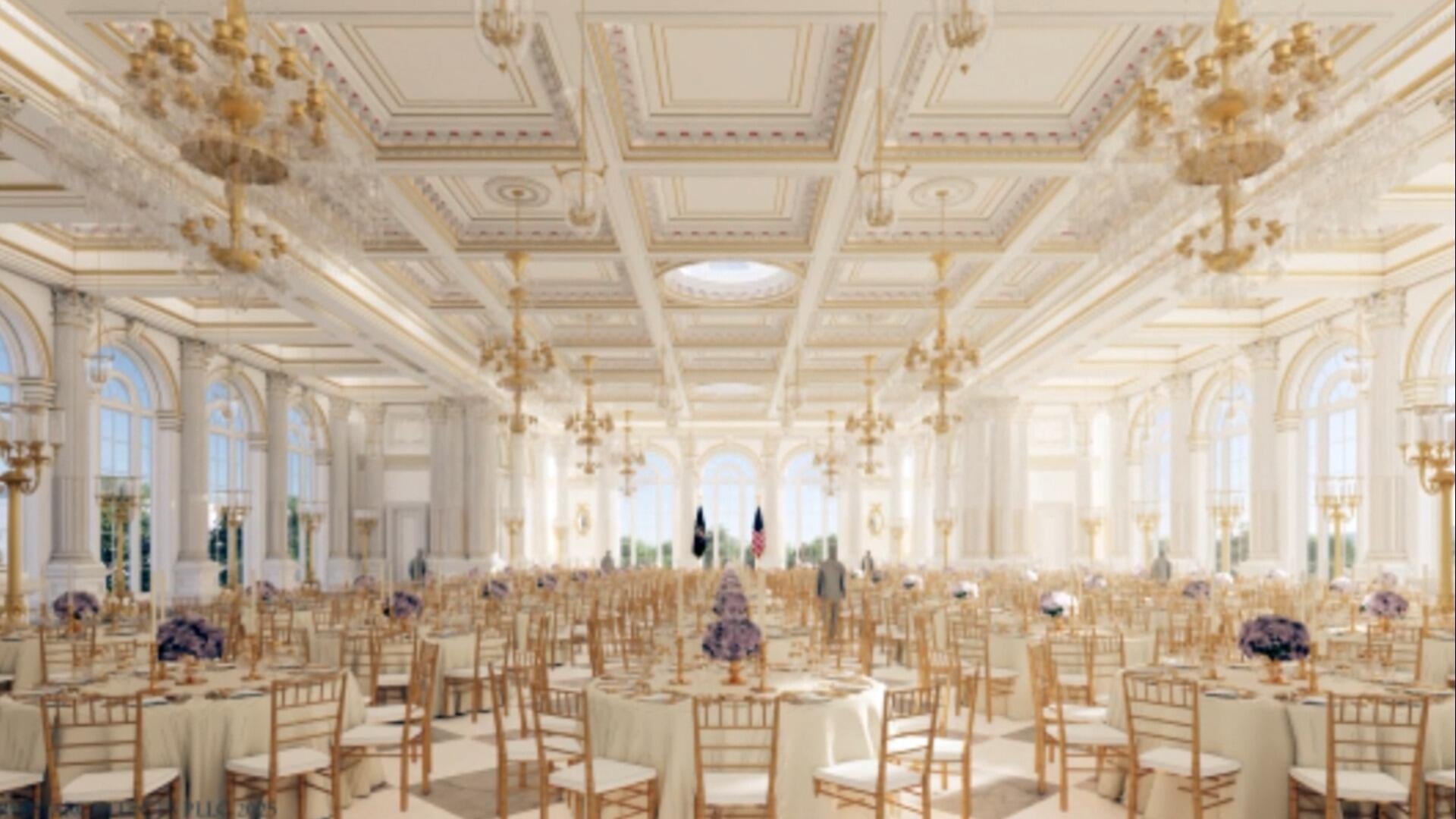 New renderings show more details of White House ballroom under construction
