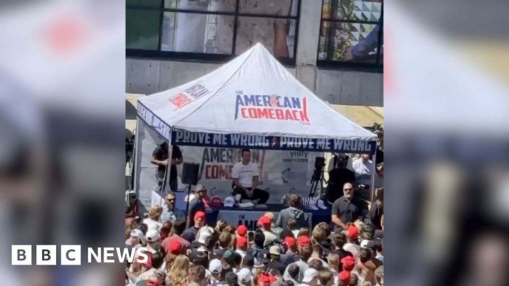 Students flee as Charlie Kirk shot in front of crowd of hundreds