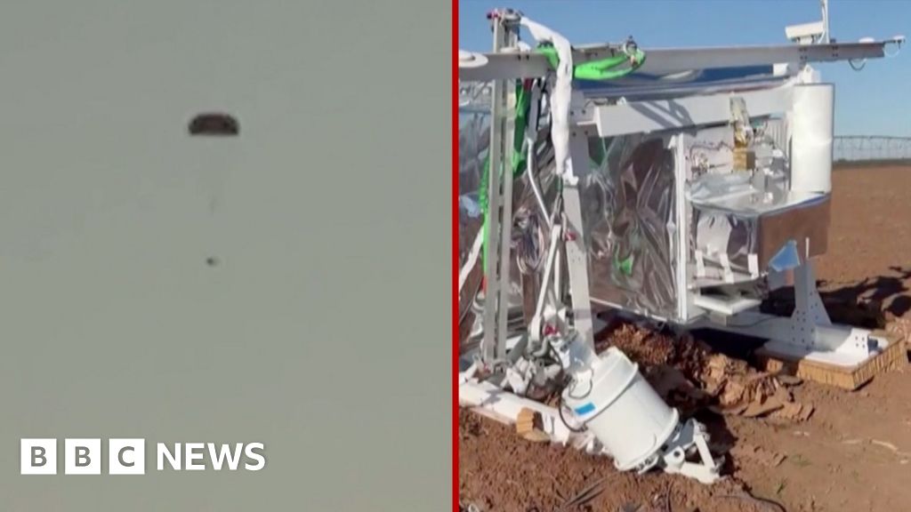 Watch: Nasa research equipment lands on Texas farm