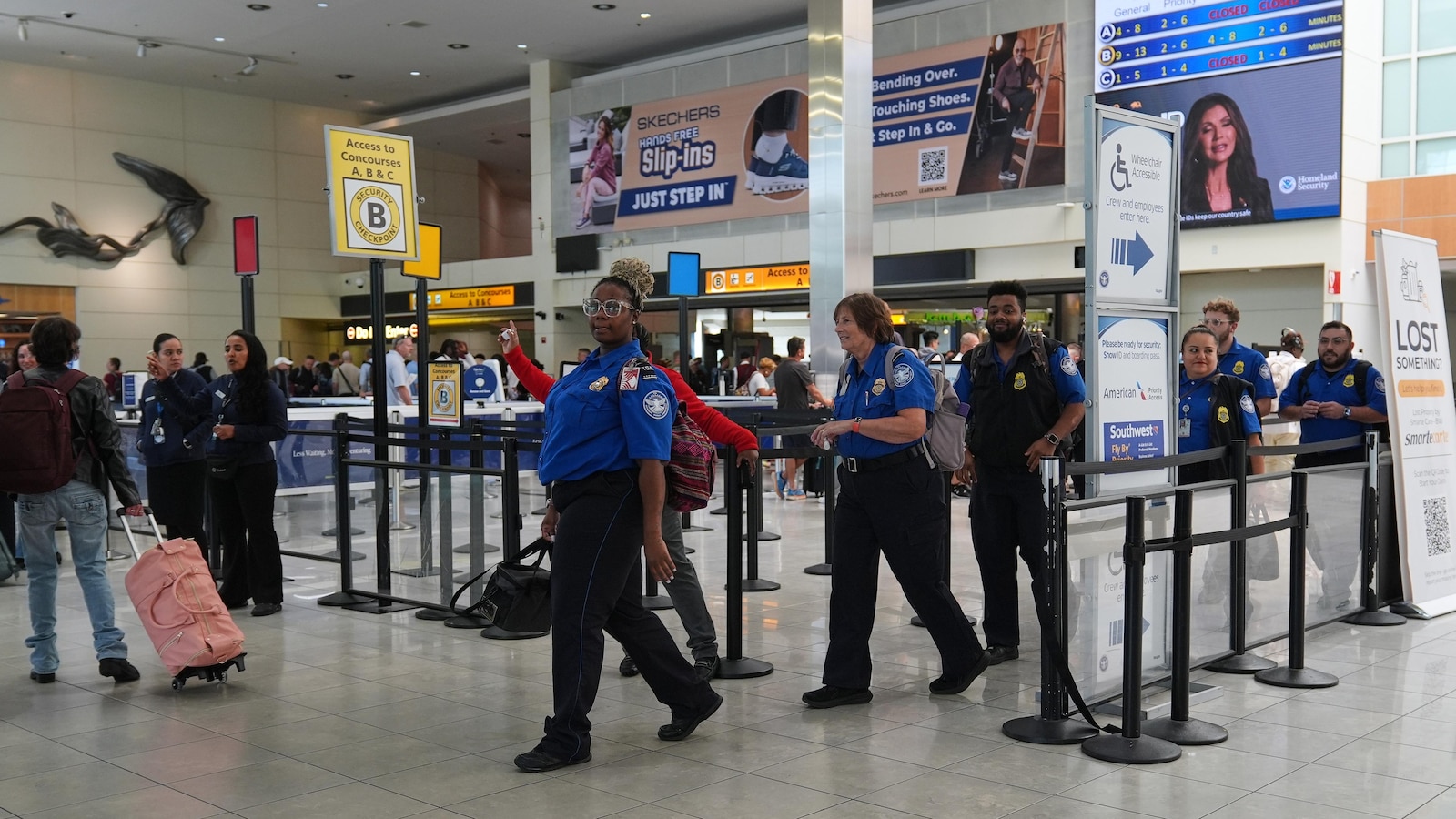 Some airports refuse to play Noem video on shutdown impact, saying it’s political