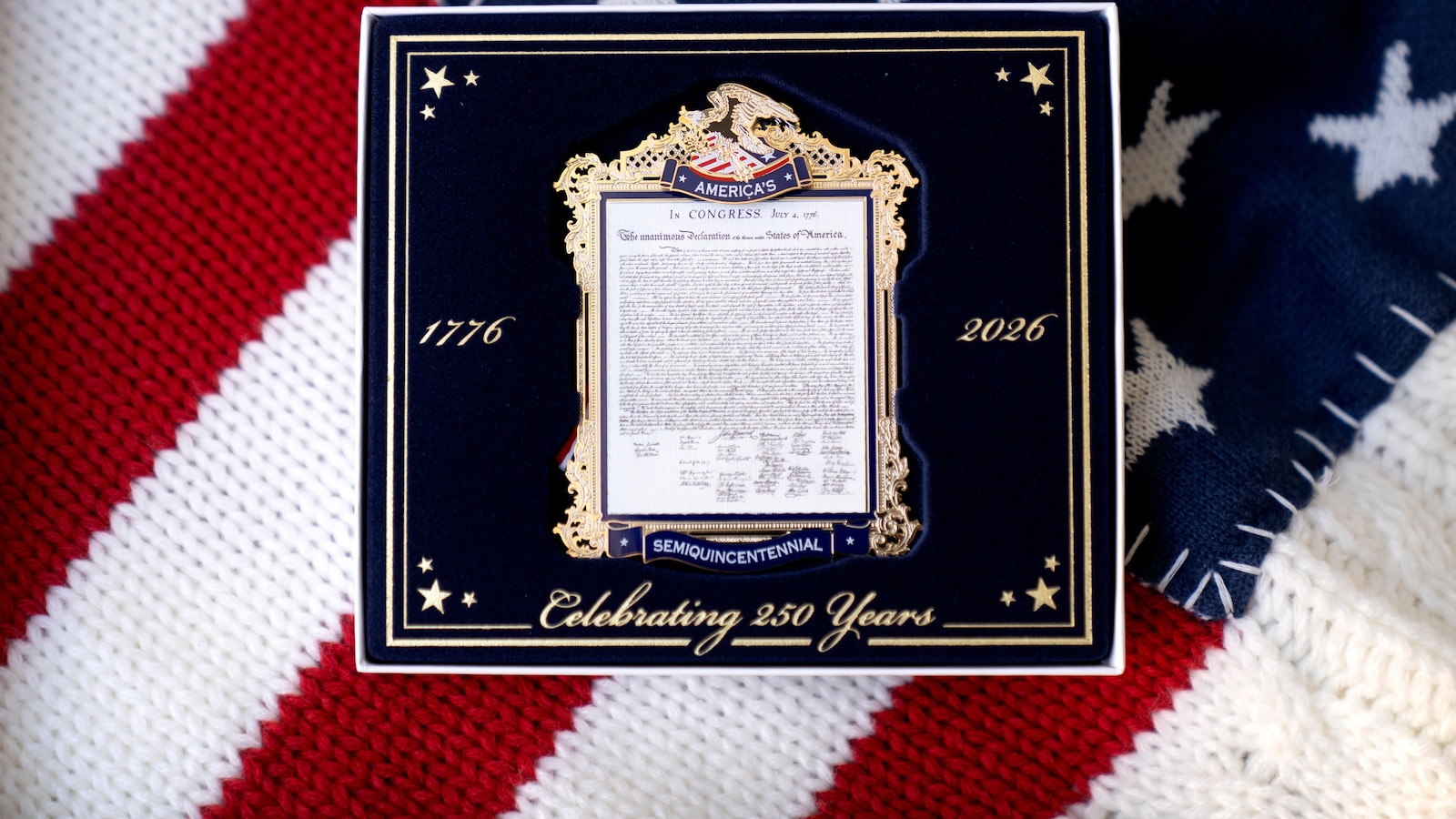 America celebrates its 250th birthday next year. There’s now a commemorative ornament