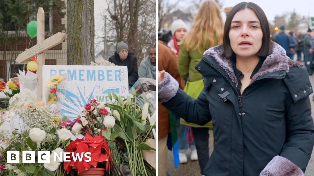 BBC reports from site of Minneapolis shooting as residents gather