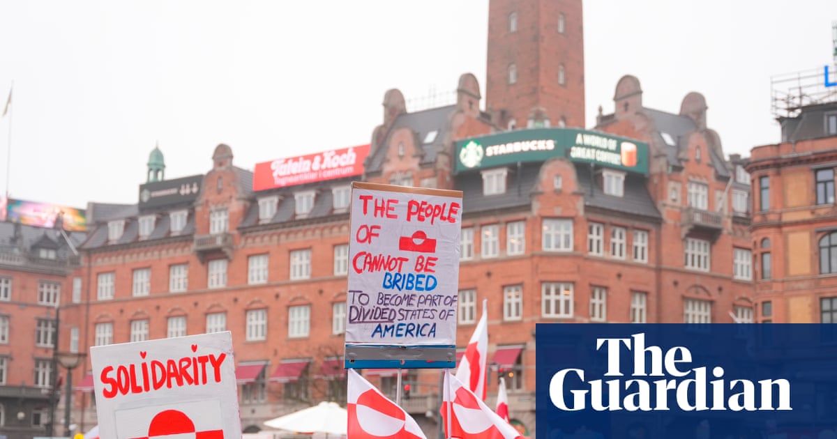 Greenland prime minister joins protests over Trump threats – video