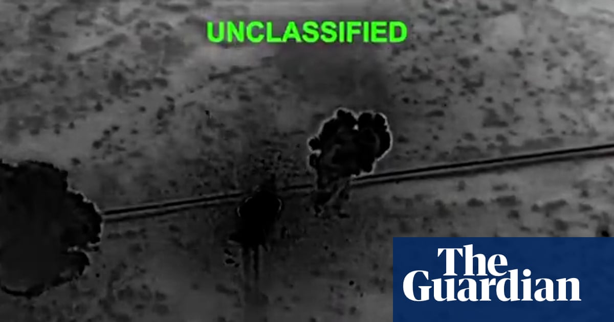 Donald Trump posts videos of strikes on Kharg Island – video