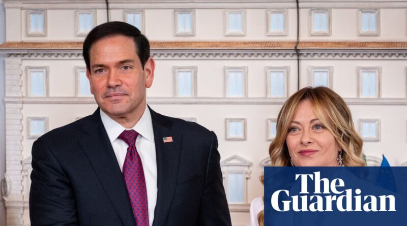 Rubio cites 'positive' meeting with pope after meeting Giorgia Meloni – video