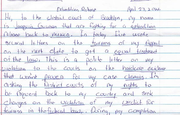 Infamous drug lord pens letters from U.S. prison, citing "cruel punishment"