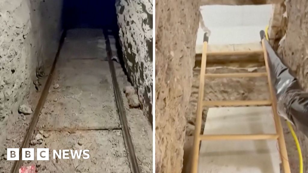 Video shows massive drug-smuggling tunnel between US and Mexico