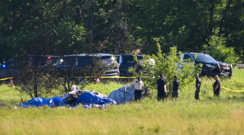 Investigators find no evidence of engine failure in fiery crash of skydiving plane that killed 12