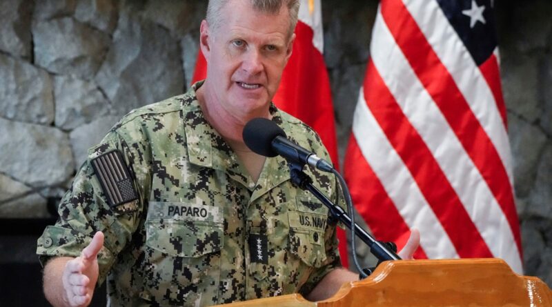 Top US admiral warns against coercion, says no nation will dominate Indo-Pacific